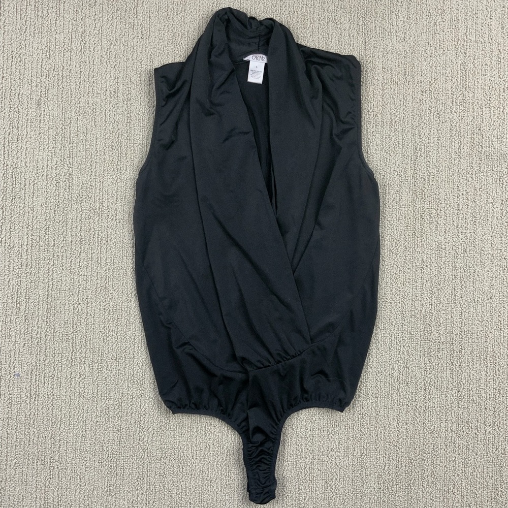 Women’s Wrap front Bodysuit Black